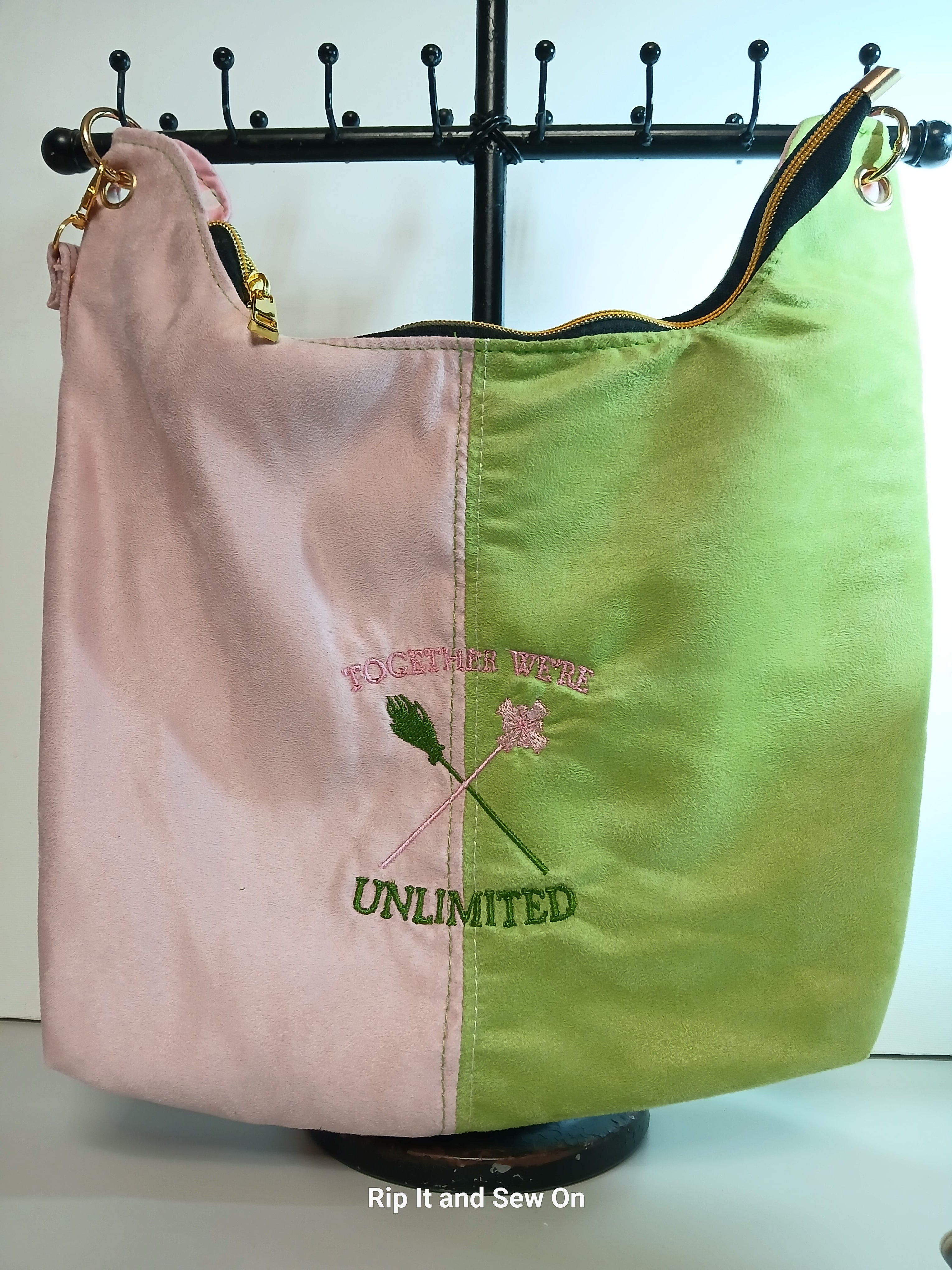 Wicked unlimited embroidered hobo bag