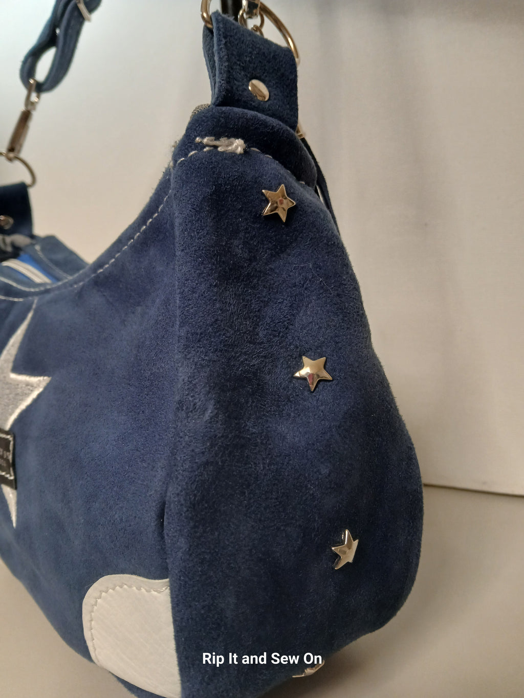 Leather Suede Embroidered Rivited Annabelle