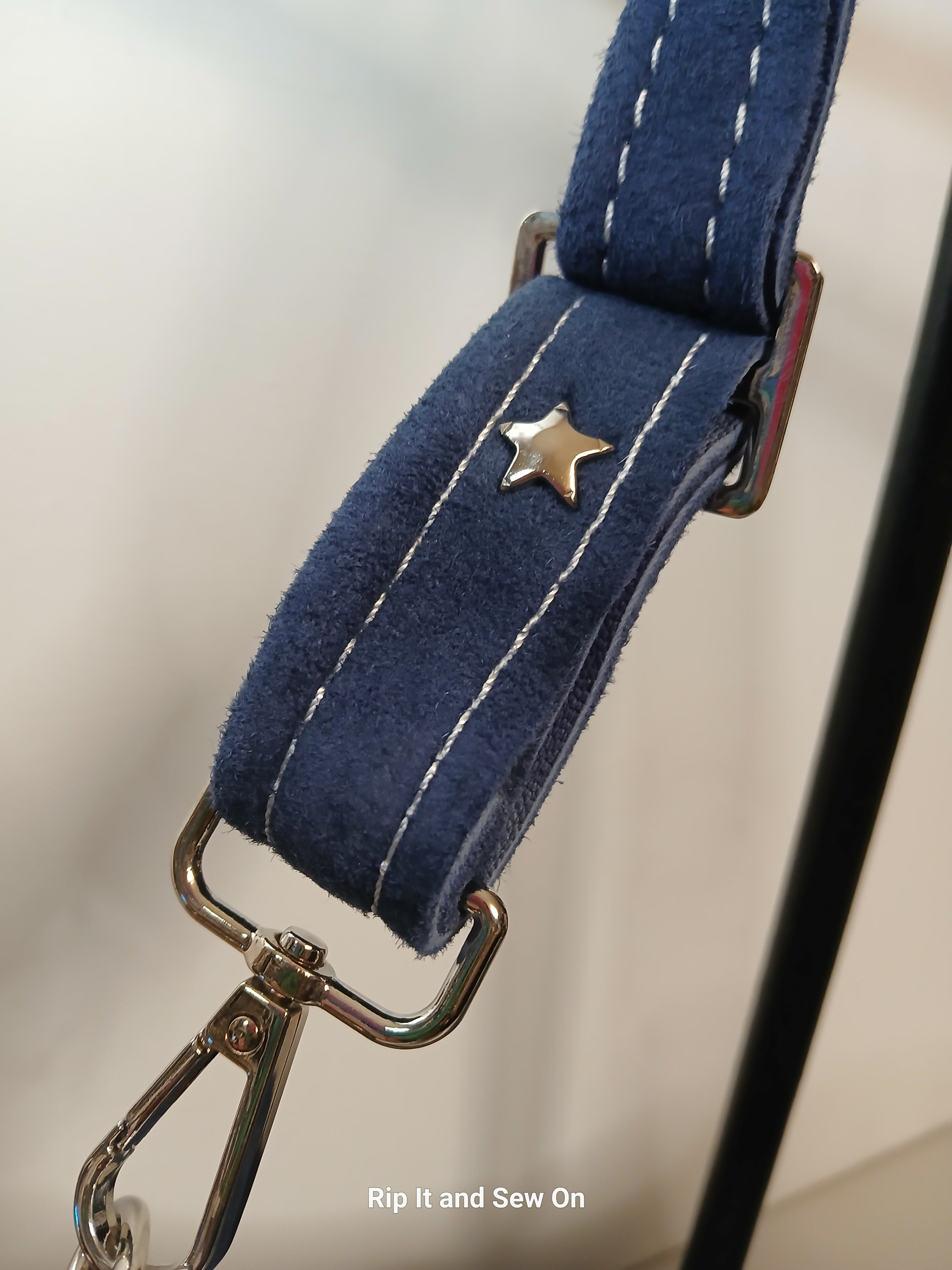 Leather Suede Embroidered Rivited Annabelle