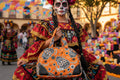 Quilted Day of Dead Bowler Bag